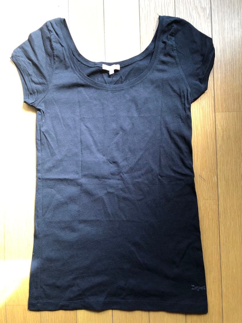 repetto バックプリント トップス 黒 Tシャツ レペット