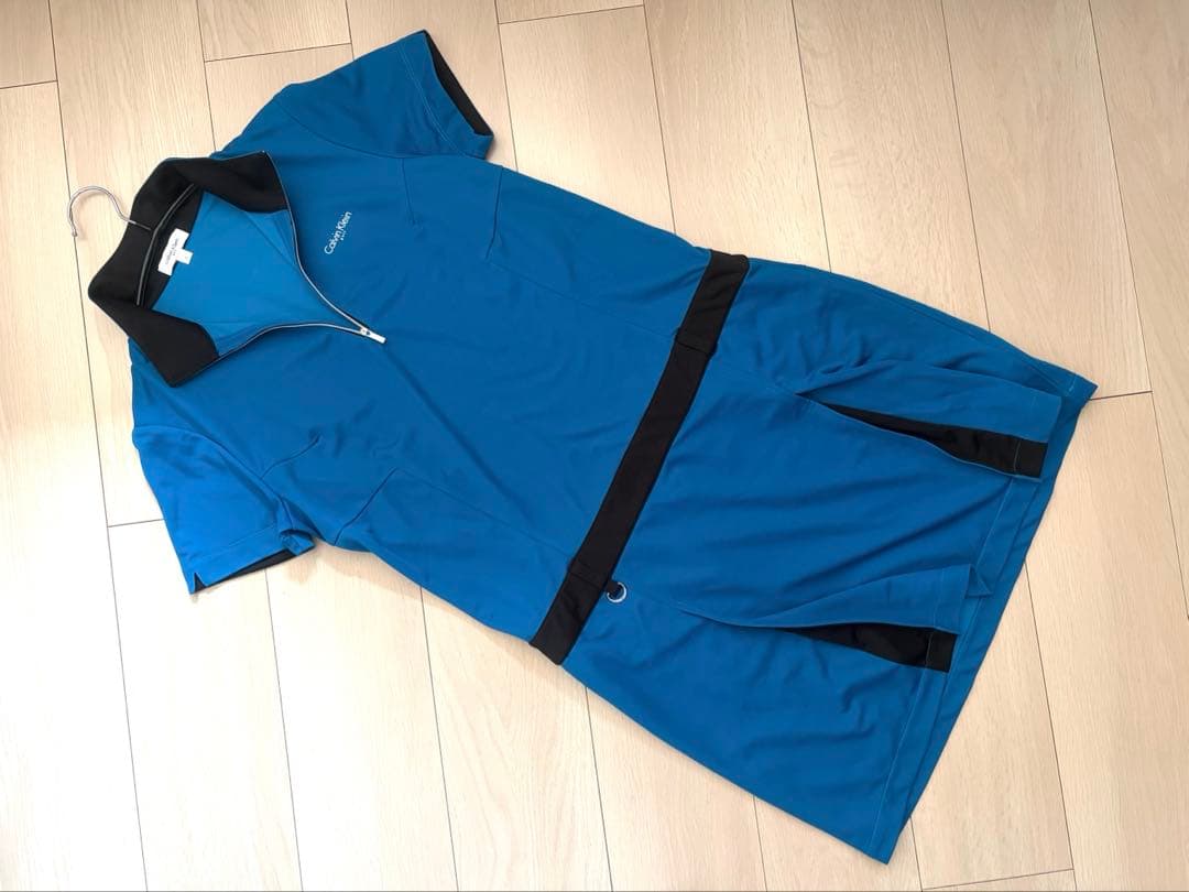 【極美品】カルバンクライン ゴルフ ワンピース 半袖 レディース L