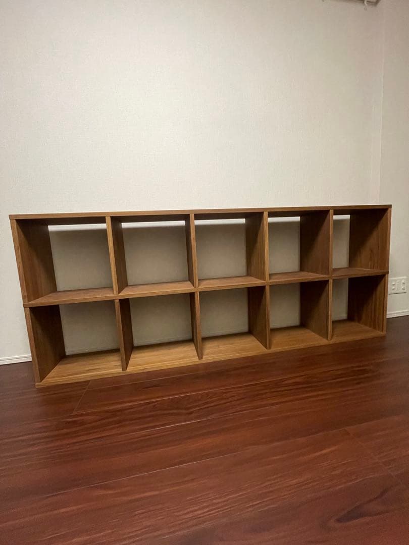 無印良品　スタッキングシェルフウォールナット材5段×2列