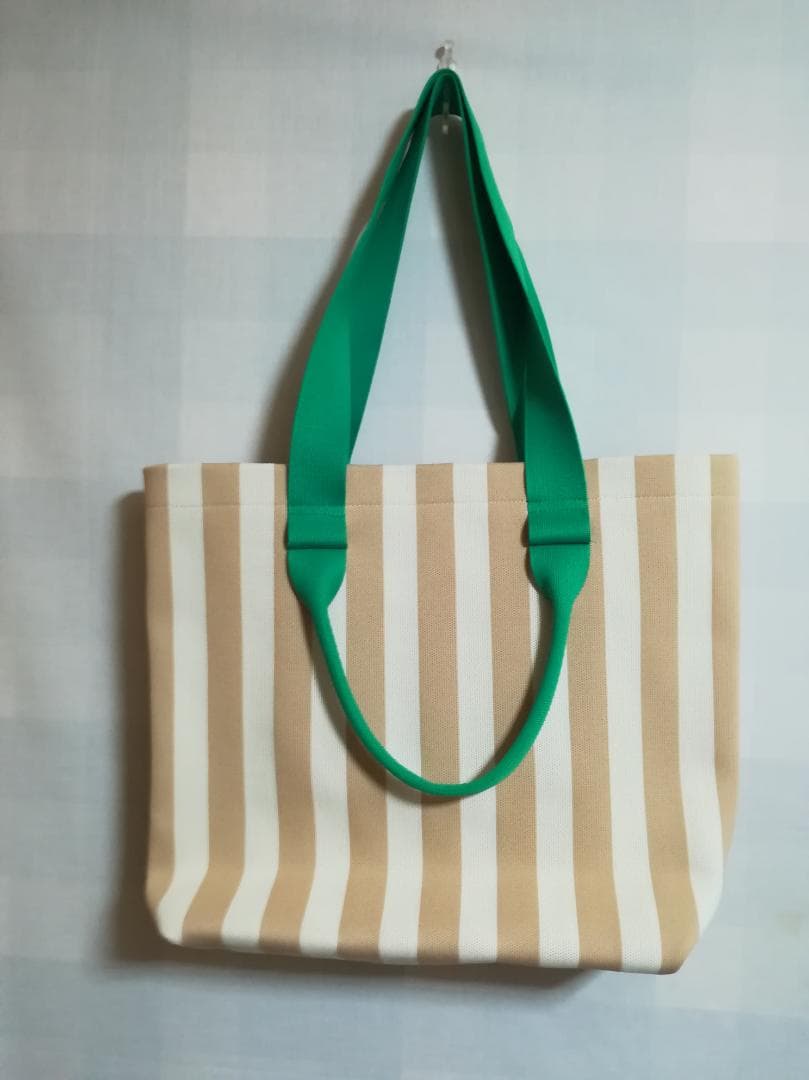 PEARLY GATES 2WAYストライプ トートバッグ ベージュ