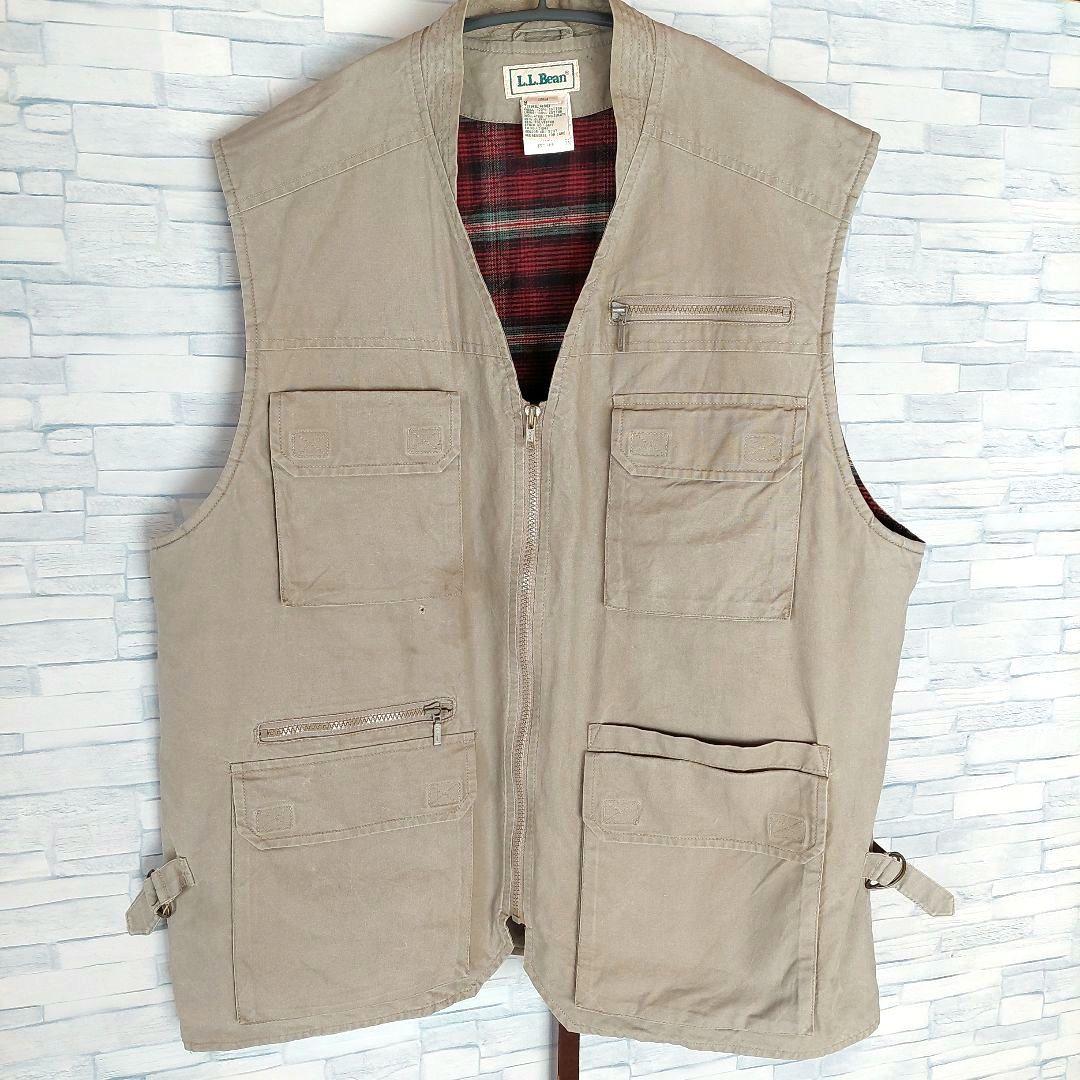 90s　L.L.Bean　中綿キルティング　フィッシング　ハンティングベスト　L
