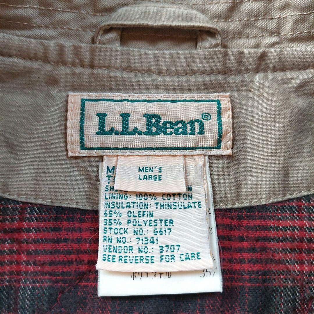90s　L.L.Bean　中綿キルティング　フィッシング　ハンティングベスト　L