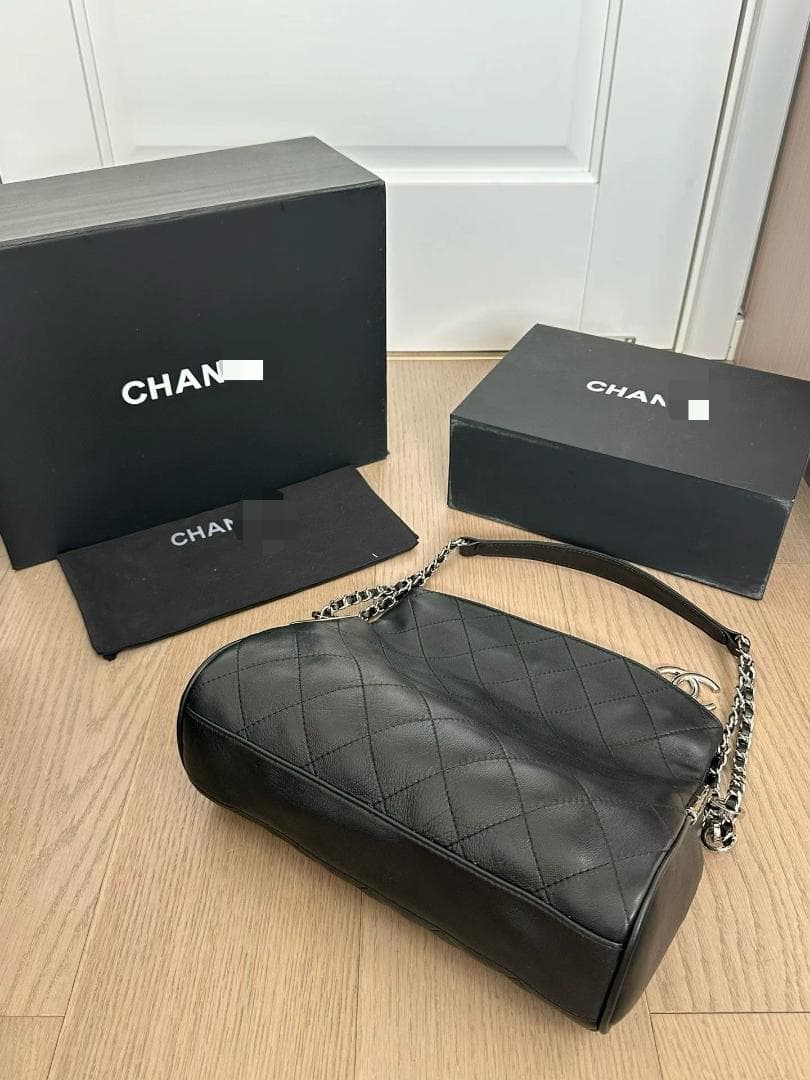 限定❤非売品 ダブルC ブラックレザー ショルダーバッグ　ノベルティ