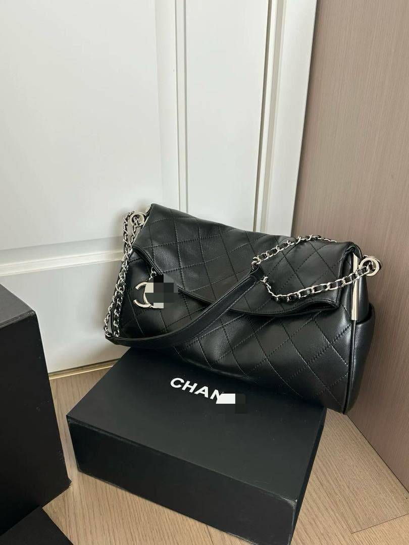 限定❤非売品 ダブルC ブラックレザー ショルダーバッグ　ノベルティ