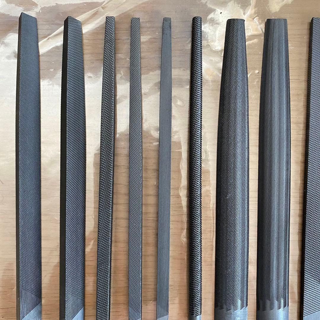 日本製 ヤスリ 150mm 平・半丸・丸・角・三角　計12本