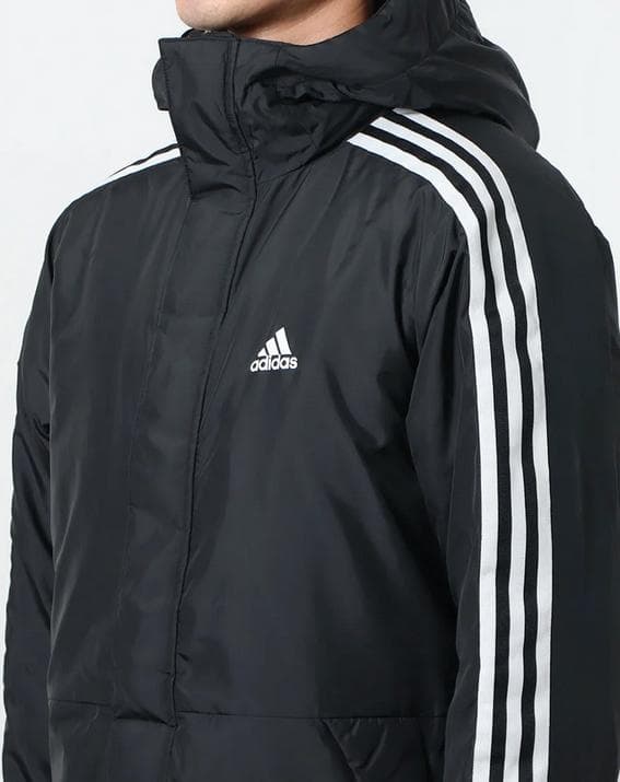 新品半額以下 15400円を アディダス ベンチコート ロングBLKブラック M