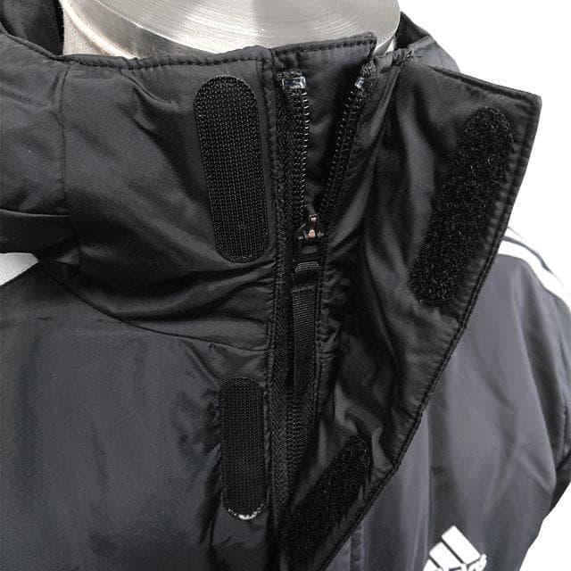 新品半額以下 15400円を アディダス ベンチコート ロングBLKブラック M