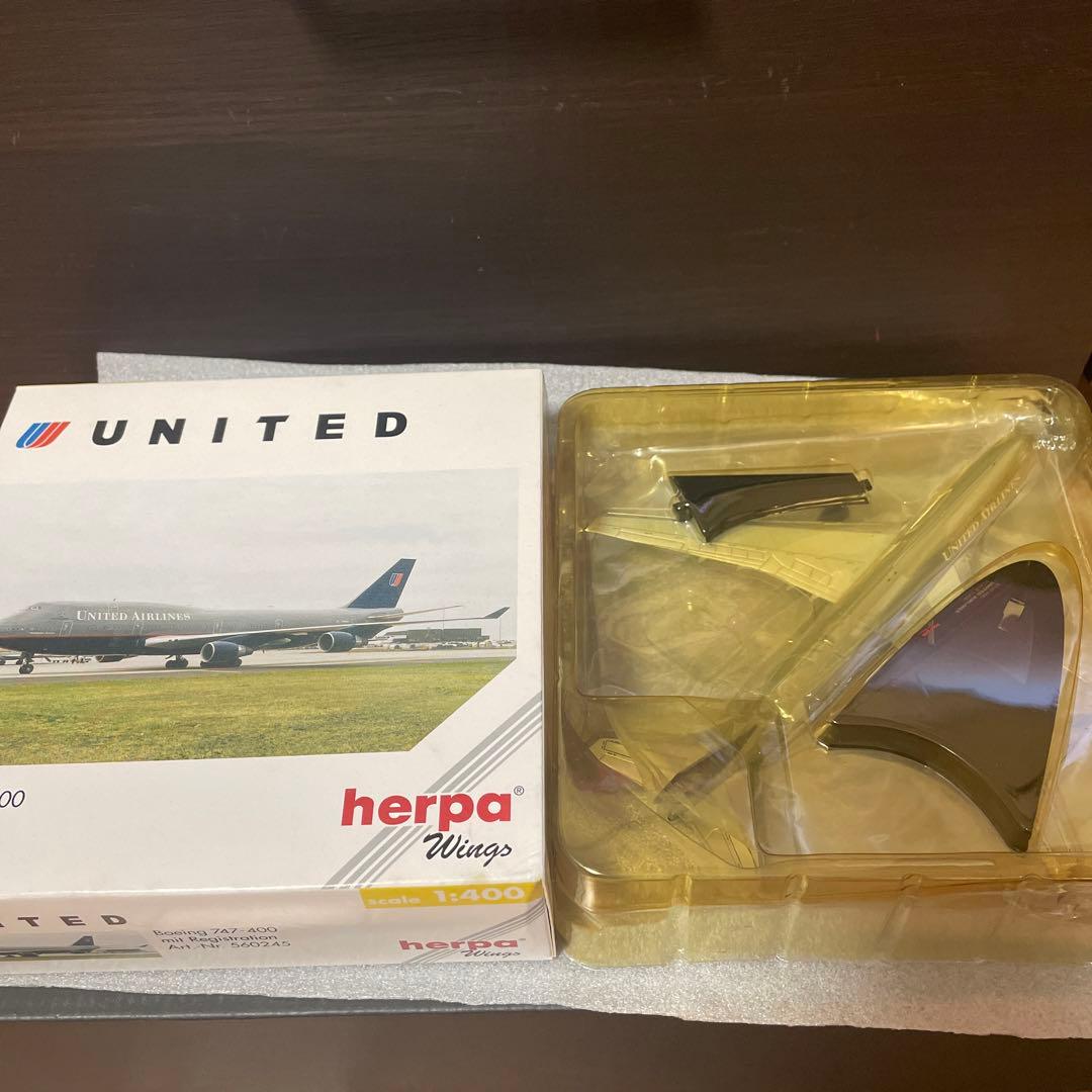 航空機・ヘリコプター UNITED  Boeing747-400  1/400