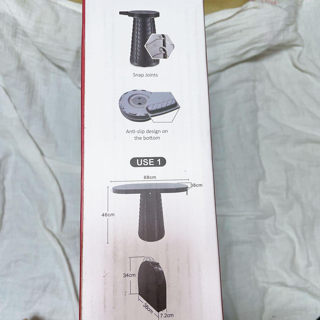 ポータブル折りたたみテーブルとスツール 2イン1 軽量 折りたたみテーブル