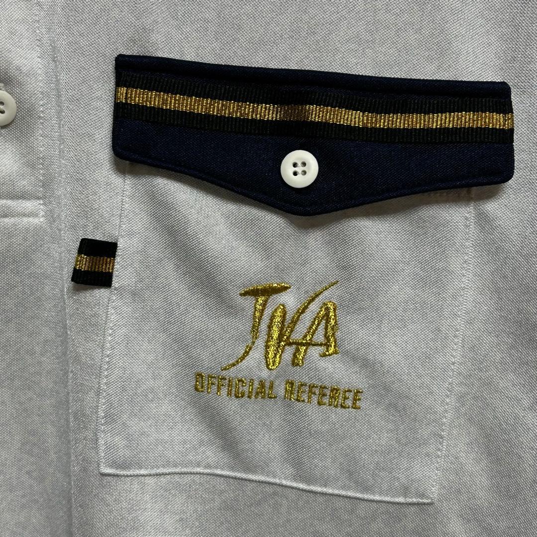 【美品】アシックス バレーボール JVA 公認 審判 レフェリーシャツ Oサイズ