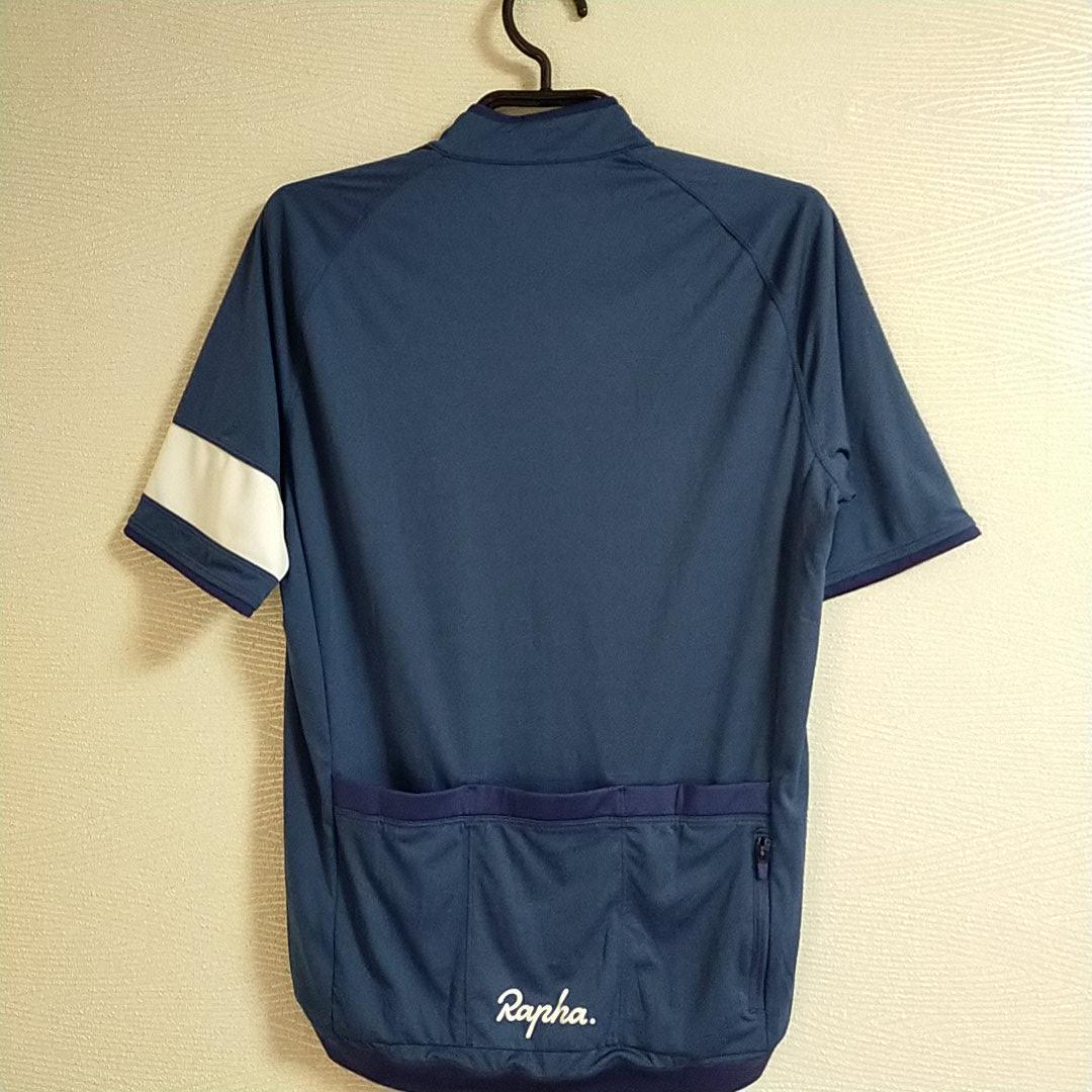 美品　rapha ラファ　半袖　サイクルジャージ　ネイビー　白　ライン　M