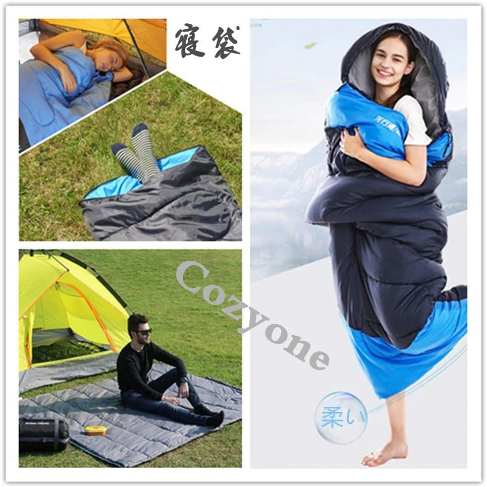 寝袋封筒型軽量保温210 tコンパクト屋外キャンプ登山防災用トータル洗浄