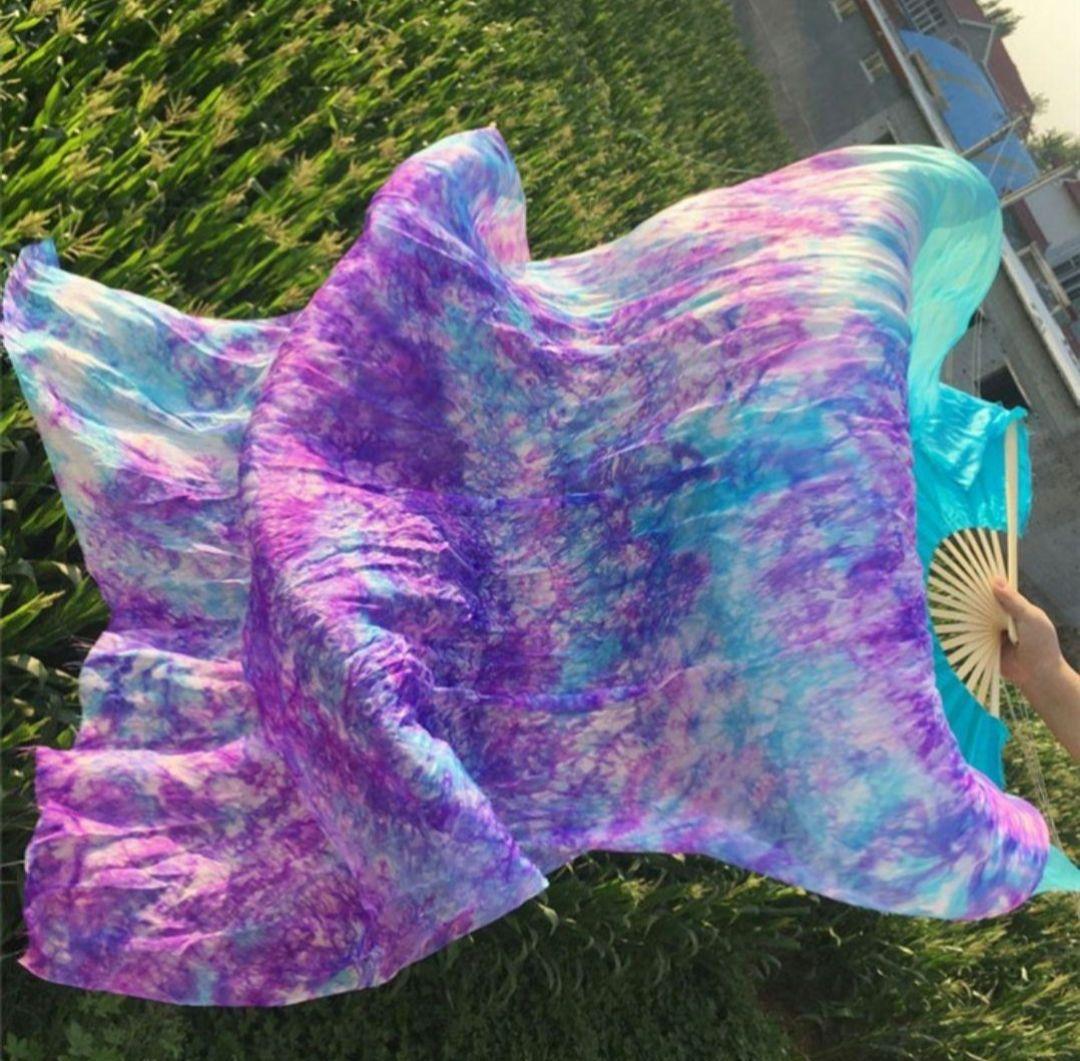 シルク ファンベール ベリーダンス 衣装 Silk FanVeil 水色 青