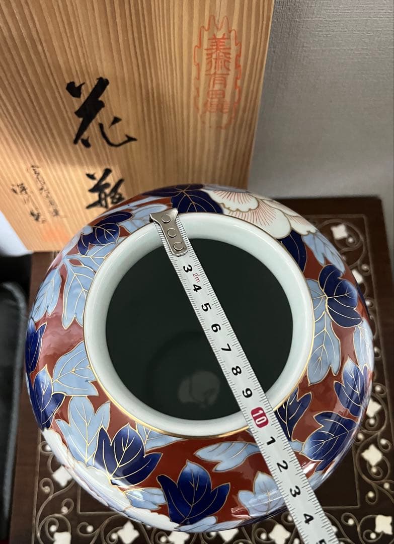 深川製磁赤絵花瓶