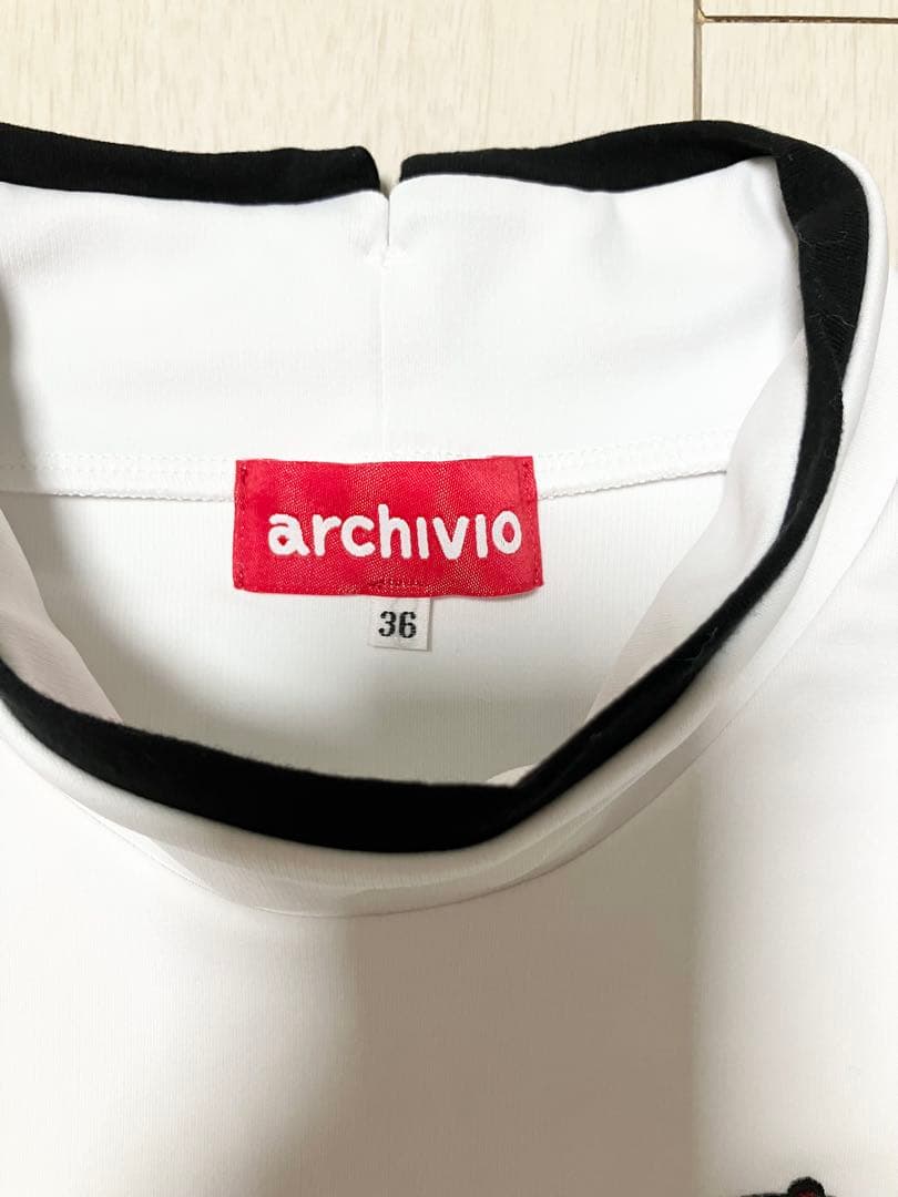 (美品)アルチビオarchivio モックネック・メッシュスカート サイズ36