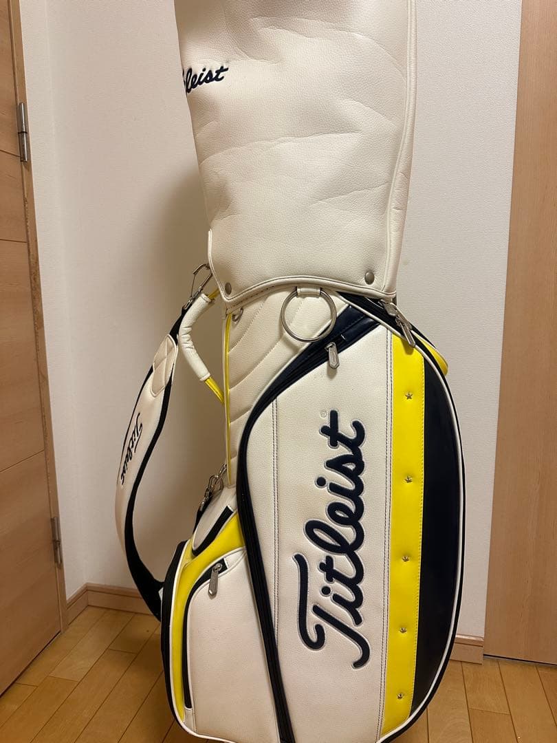 Titleist キャディバッグ ホワイト/ネイビー/イエロー