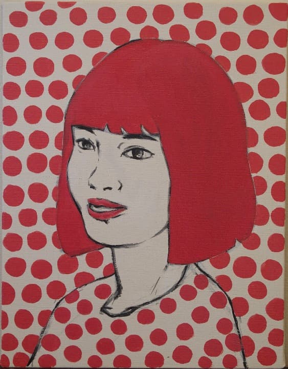 【内山田画廊】くやまやおい　自画像　ポップカルチャーアート