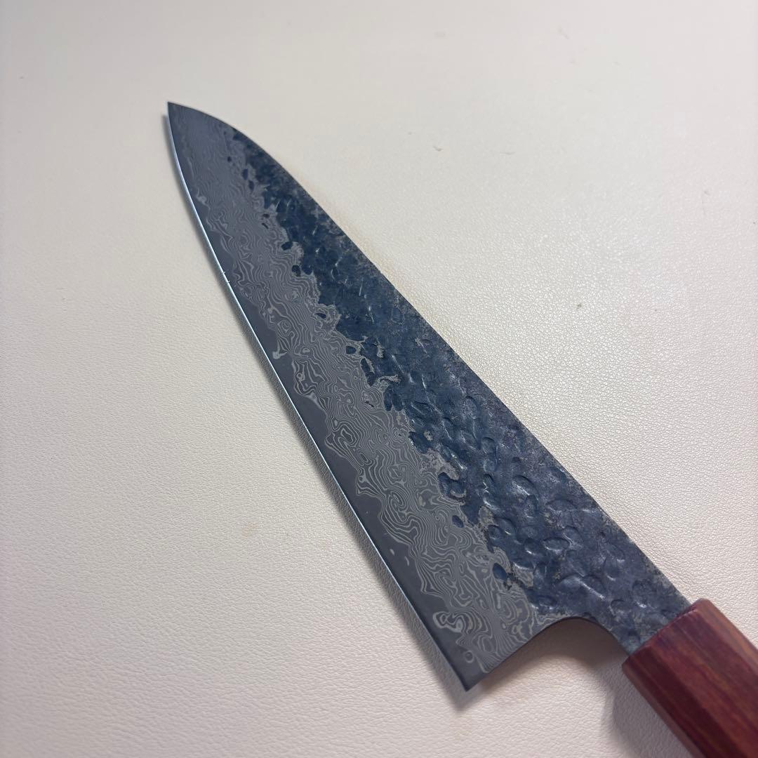 黒打ちダマスカス和牛刀八角柄 和包丁　シェフナイフ 210mm 牛刀'ᙁ