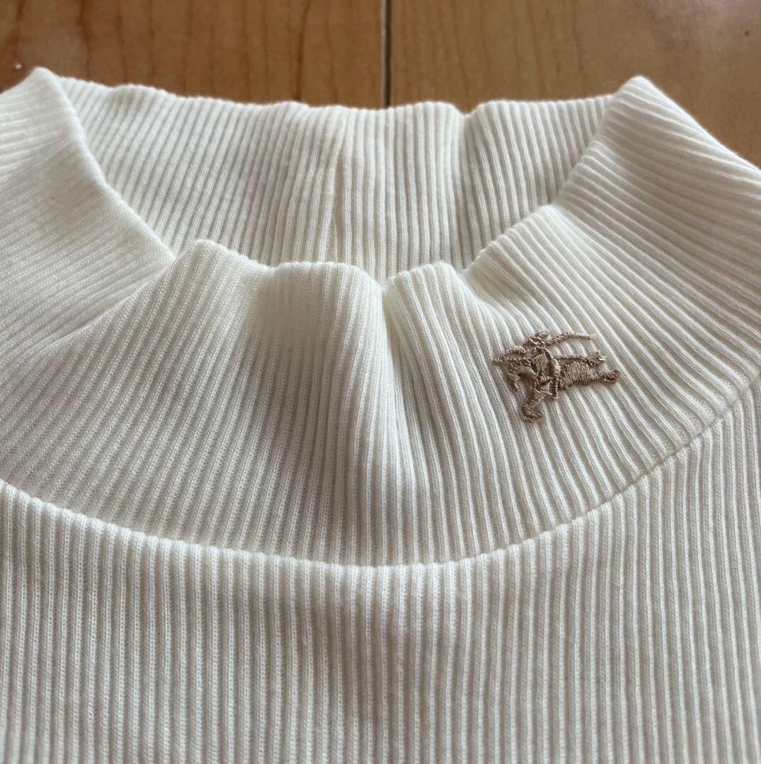 BURBERRY GOLF ハイネック トップス 半袖　アイボリー　白　M
