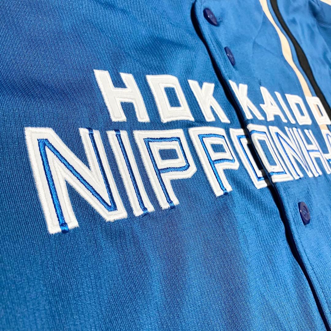 北海道　日本ハムファイターズ　レプリカユニフォーム　ビジター　背番号なし　M刺繍