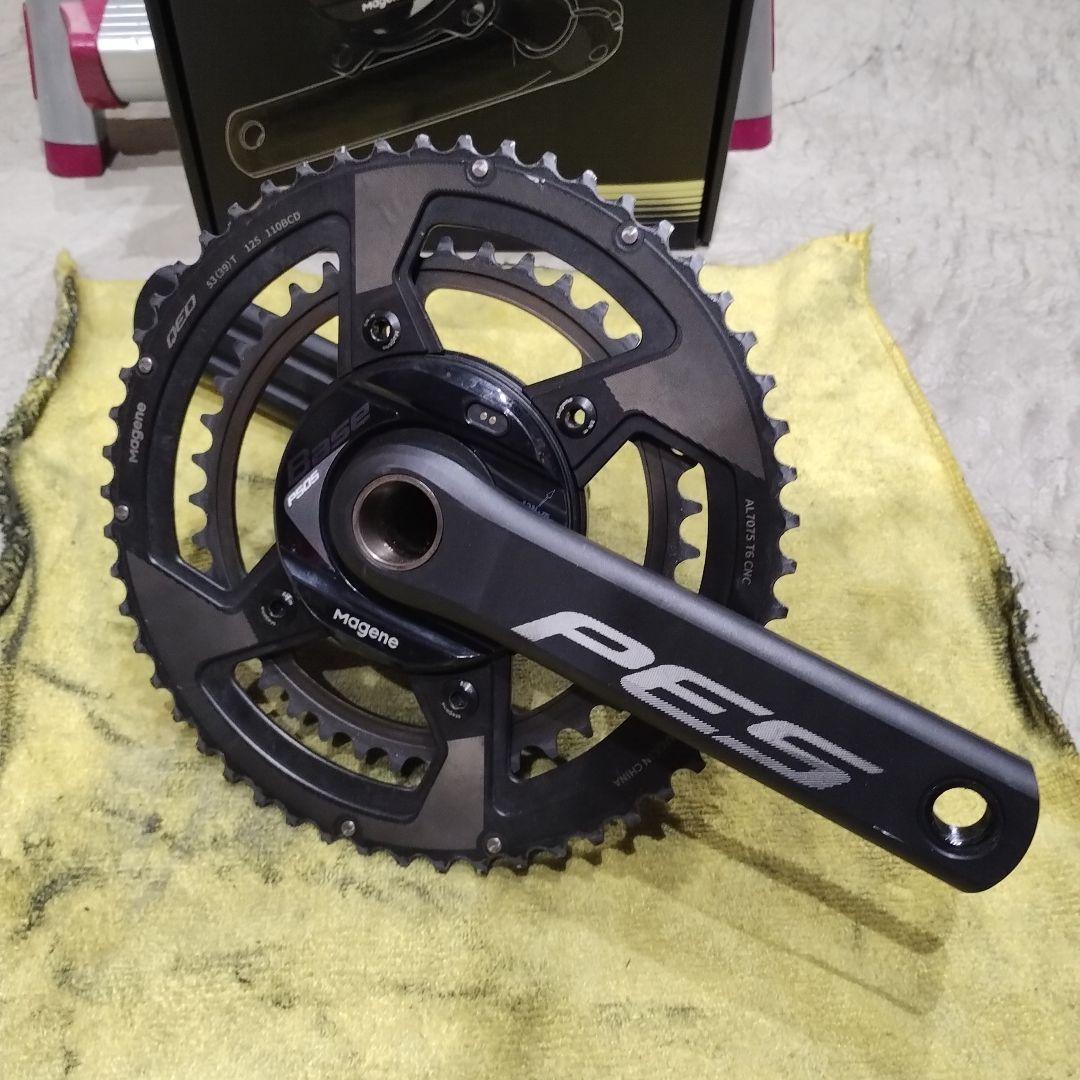 Magene PES パワーメーター クランク 165mm チェーンリング付