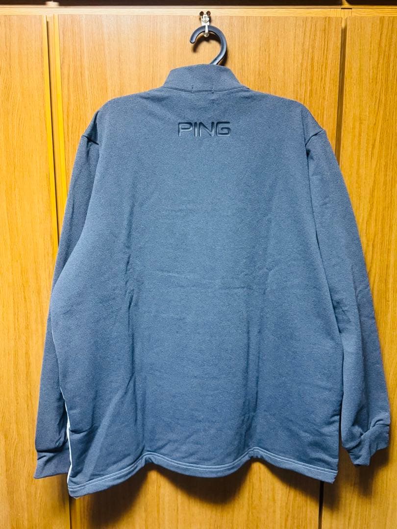 【新品】PING ハーフジップシャツ　ゴルフウェア　ホワイト　LLサイズ