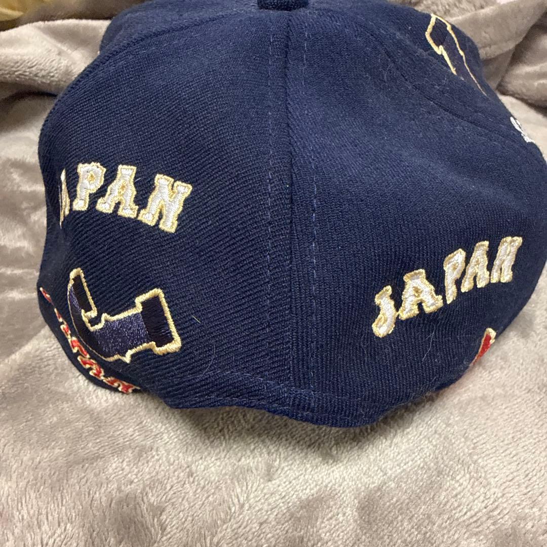 【激レア】侍ジャパン 全面刺繍キャップ/ネイビー サイズフリー《美品》