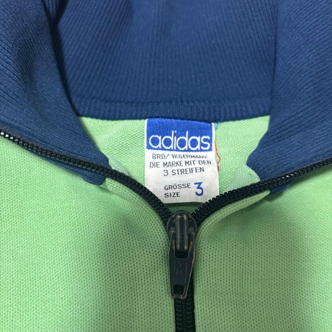 【希少】70s adidas 西ドイツ デサント製 黄緑 トラックジャケット