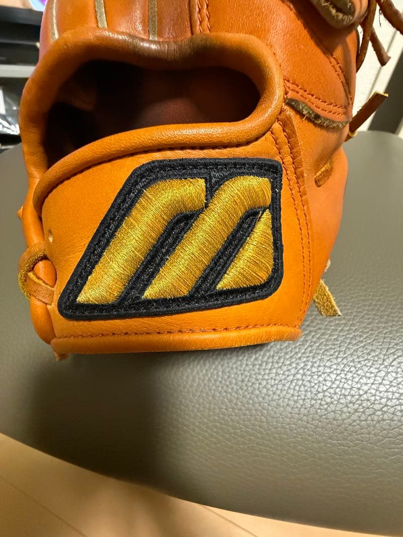 Mizuno Pro 軟式用レザーグローブ オレンジ　ビックM