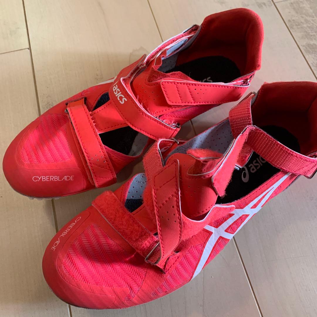asics CYBERBLADE スパイクシューズ レッド　26,5cm