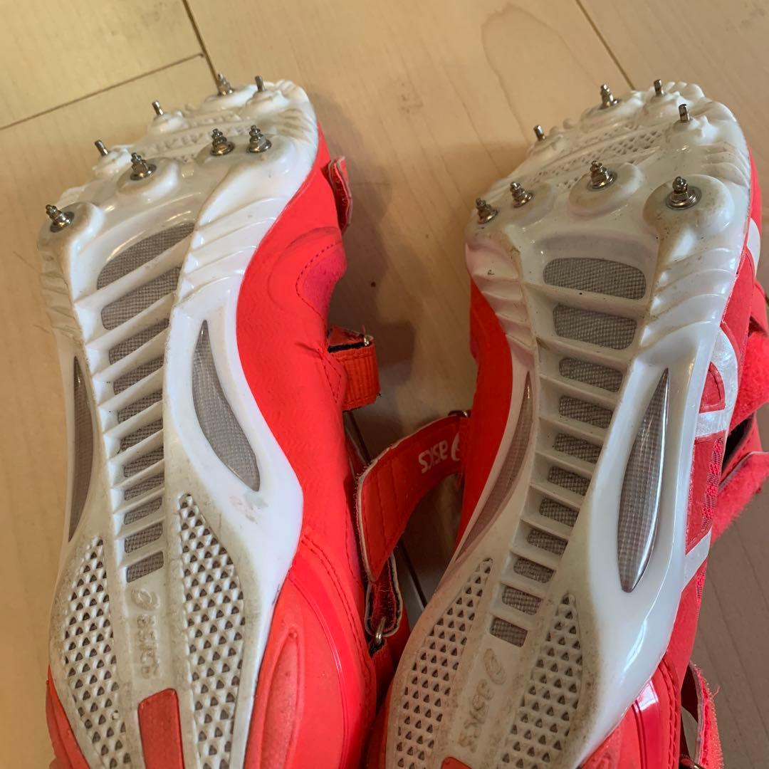 asics CYBERBLADE スパイクシューズ レッド　26,5cm