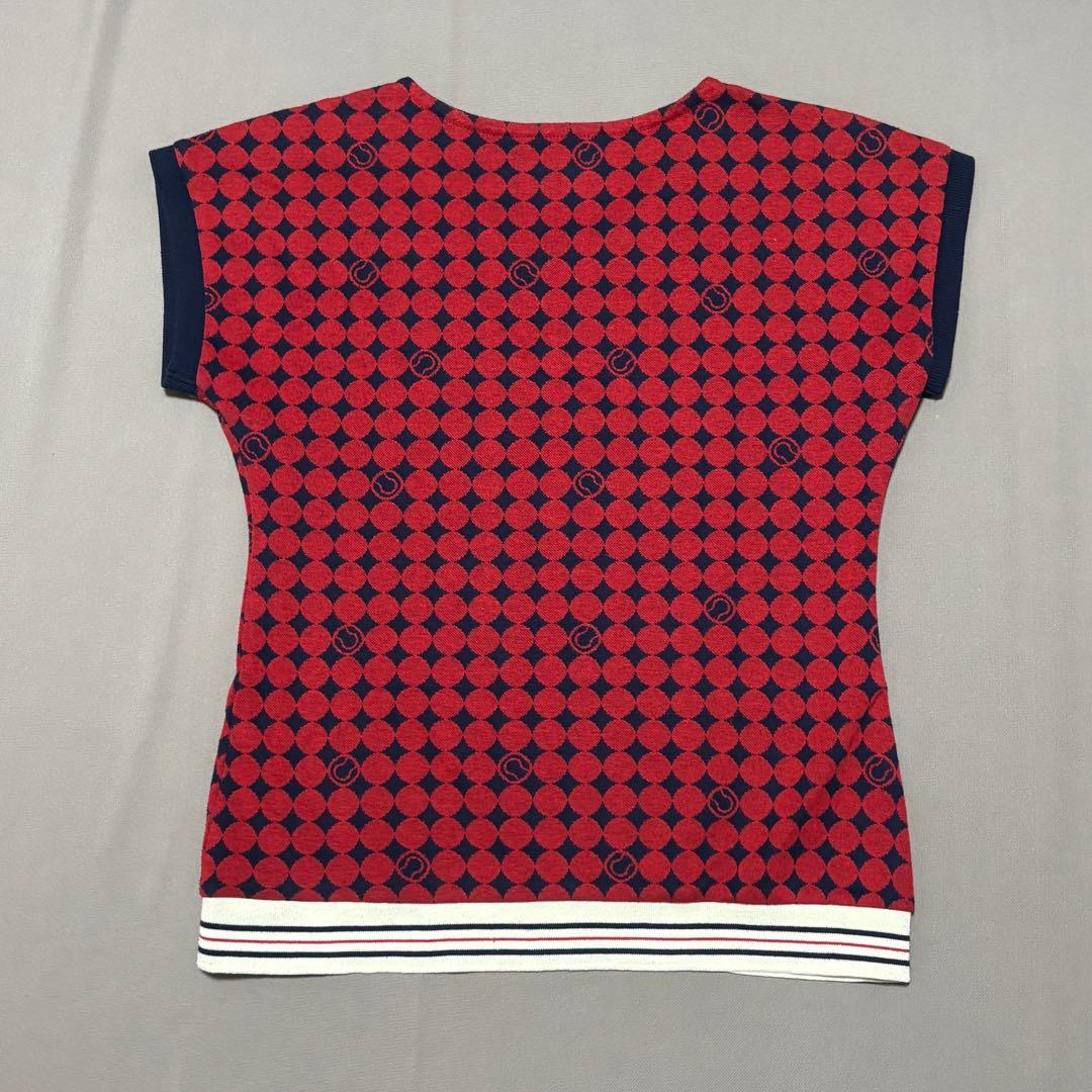 フィラFILA テニスウェア ニット総柄シャツ&ショートパンツ 上下セットアップ