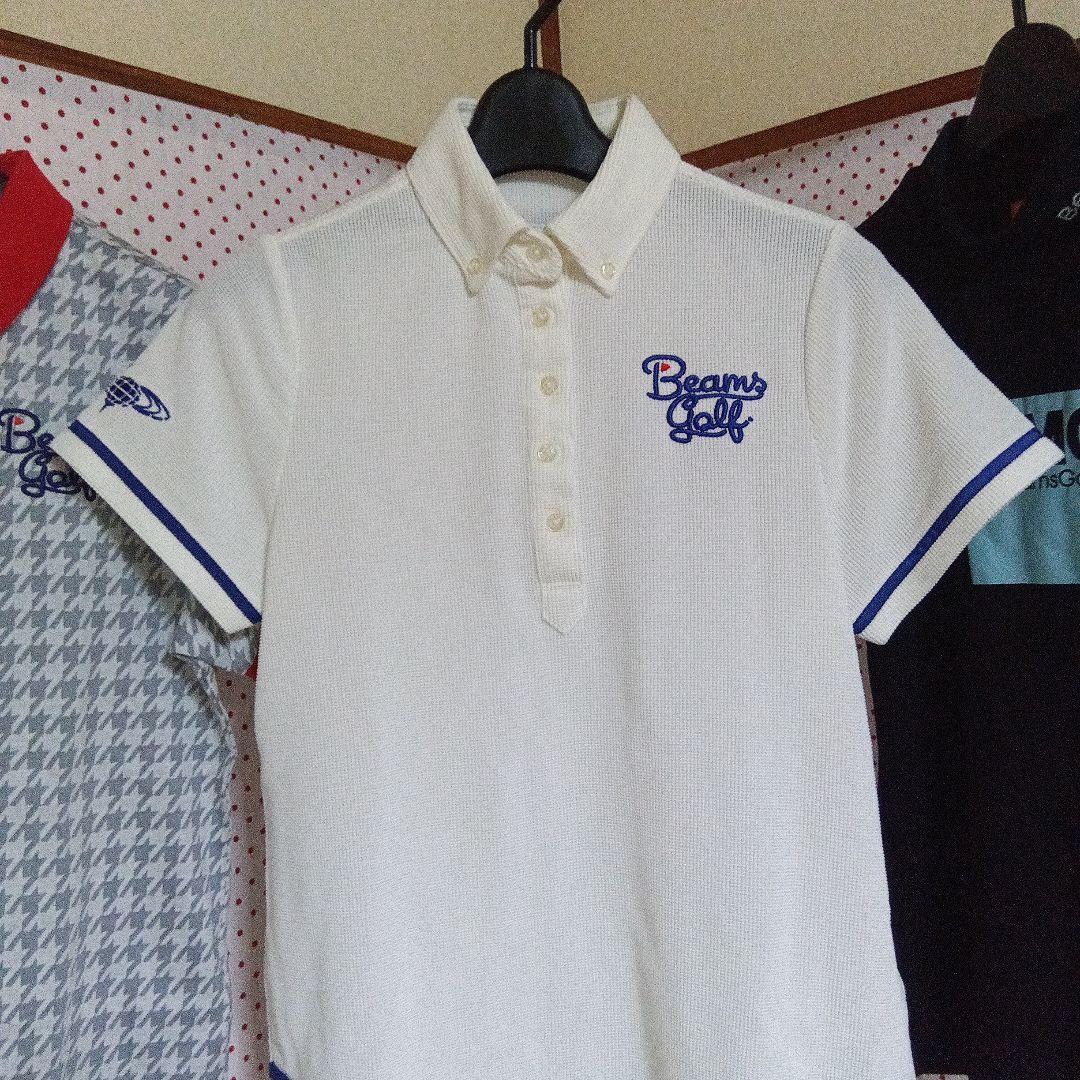 ☆BeamsGolfポロシャツ2点白М赤L★モックネックS★星柄キルトスカートМ