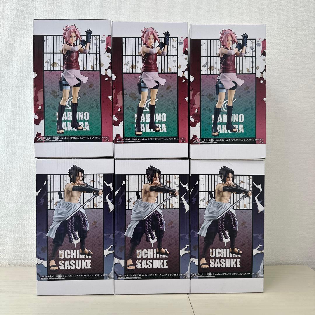 NARUTO -ナルト-疾風伝　フィギュア サスケ＆サクラ6体セット