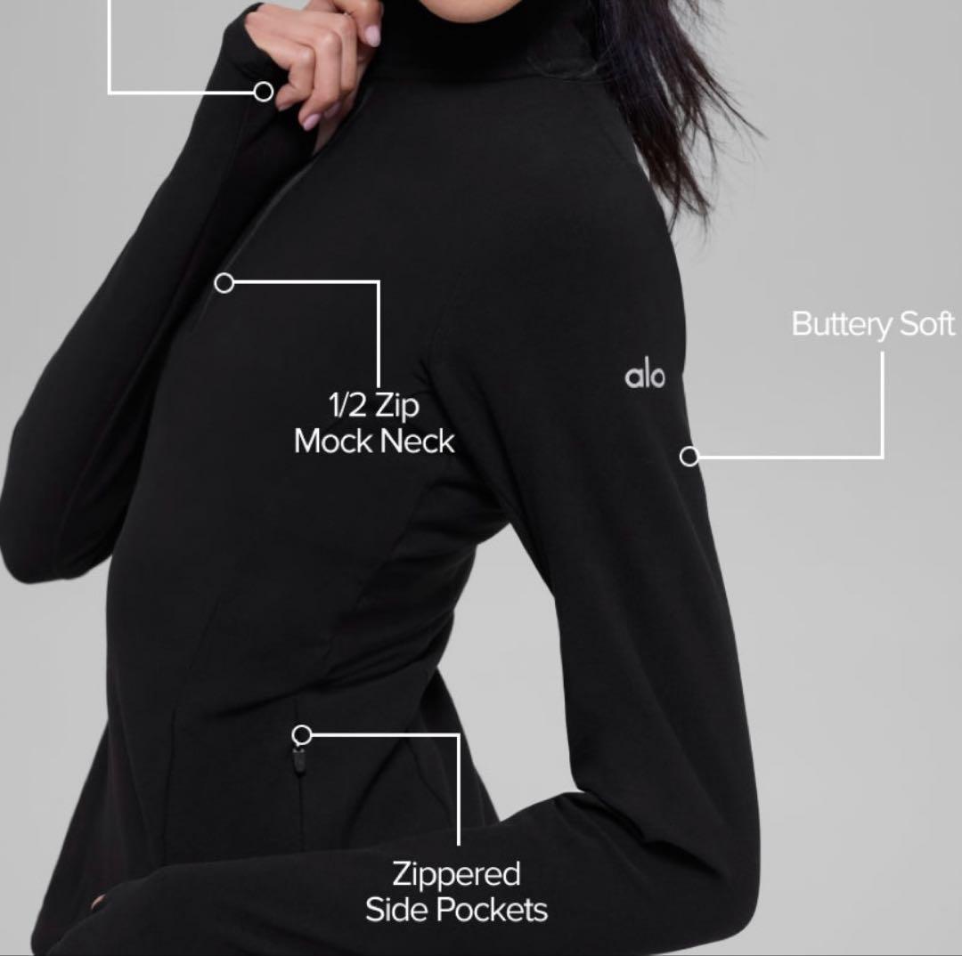 ヨガ・ピラティス Alo Yoga Alosoft 1/2 Zip Rapid Pullover