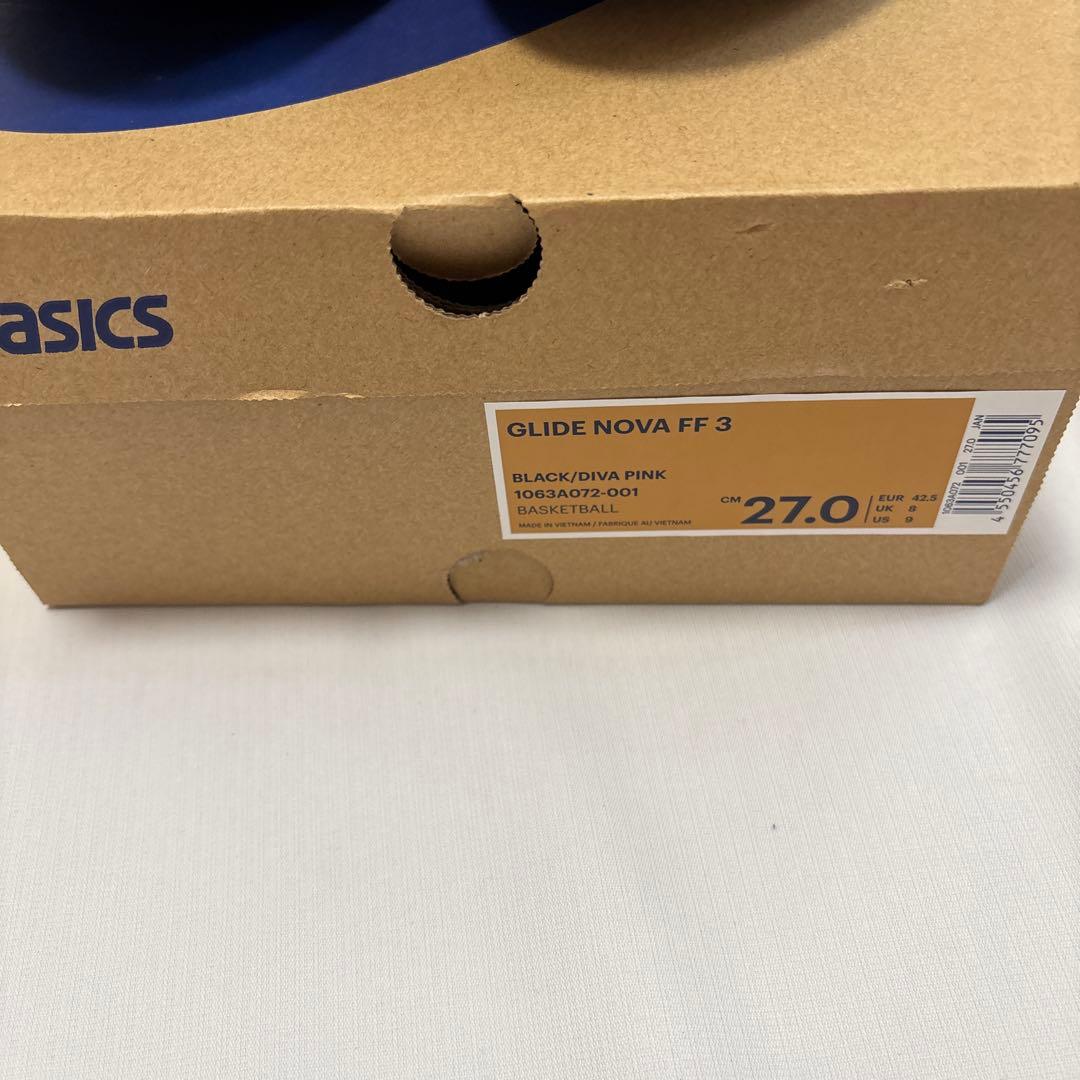 asics GLIDE NOVA FF 3 27.0cmブラック/ダイア/ピンク
