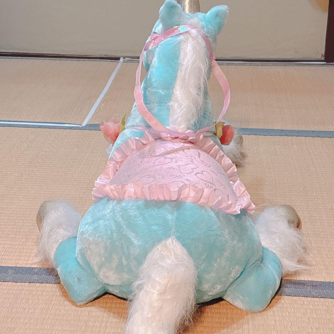【ゆめかわ】ユニコーン 100cm ぬいぐるみ ブルー