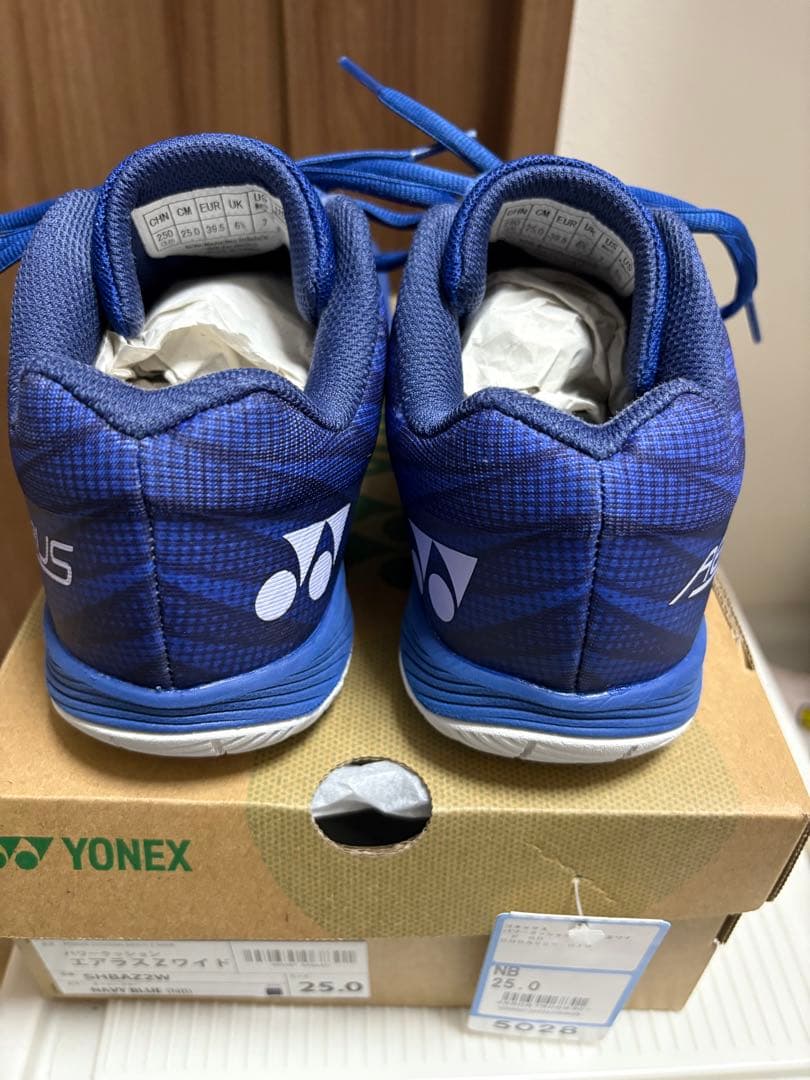 【美品】YONEX エアラスZワイド 25.0cm 青