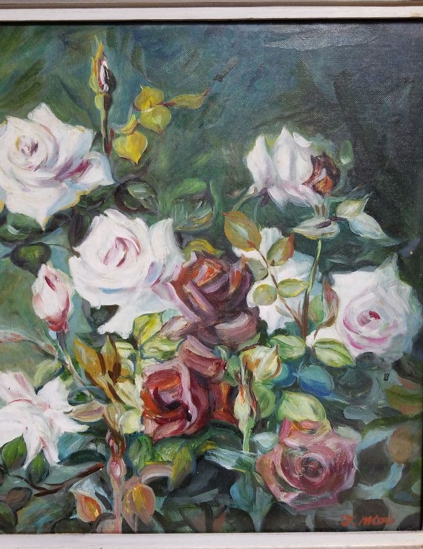 森 猛 先生 薔薇 油絵 風景画