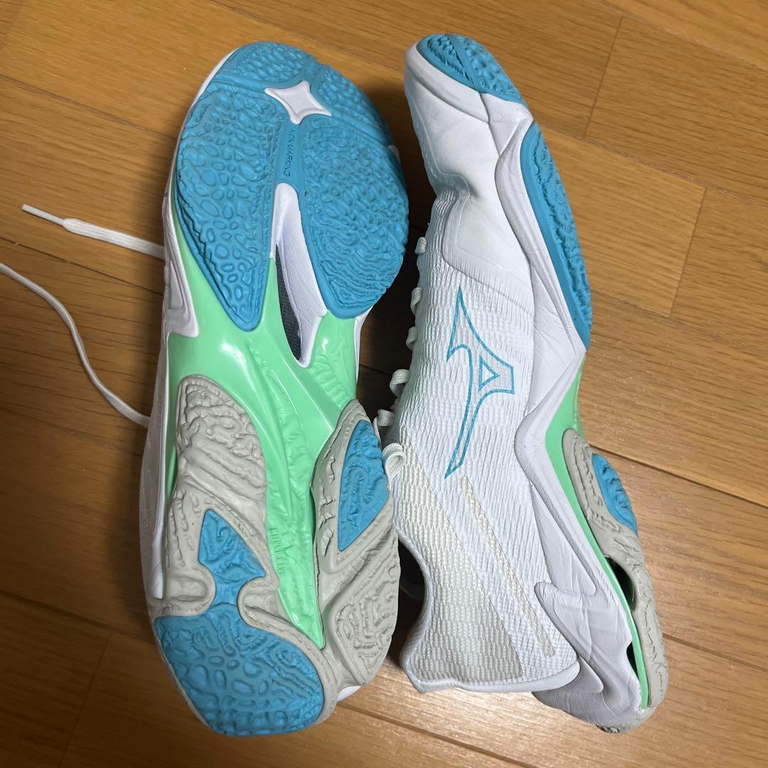 ELITE WAVE LIGHTNING ELITEバレーボールシューズ 白×緑