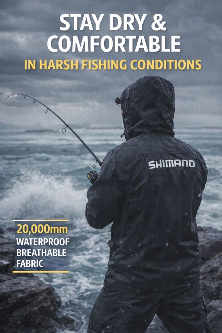SHIMANO 防水透湿 ナイロンジャケット XL 釣り 耐水圧20000mm