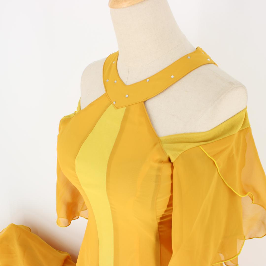 【美品 社交ダンス衣装】ワンピース ドレス Dance Fashion pier