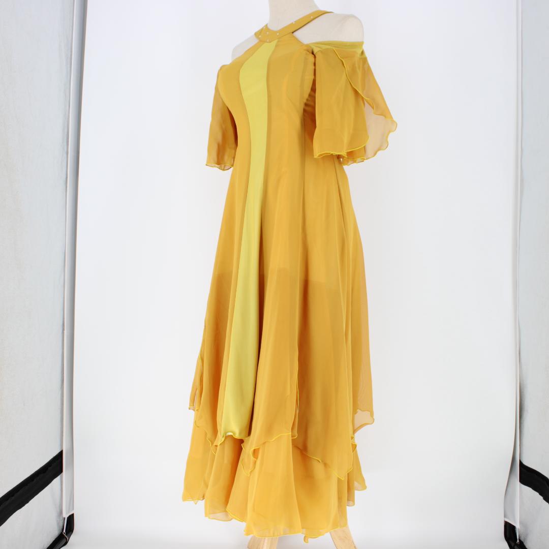 【美品 社交ダンス衣装】ワンピース ドレス Dance Fashion pier