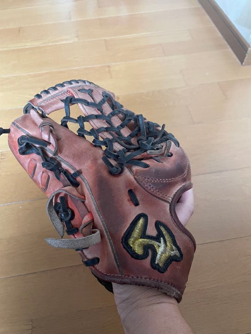 ワールドペガサス硬式野球　左外野用グローブ 赤