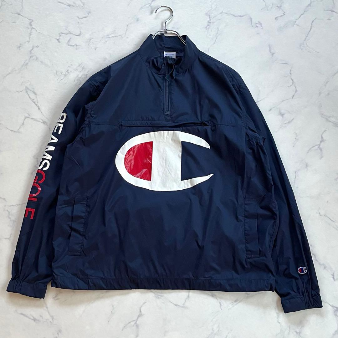 BEAMS GOLF✖️チャンピオン別注 ハーフジッププルオーバージャケットL薄手