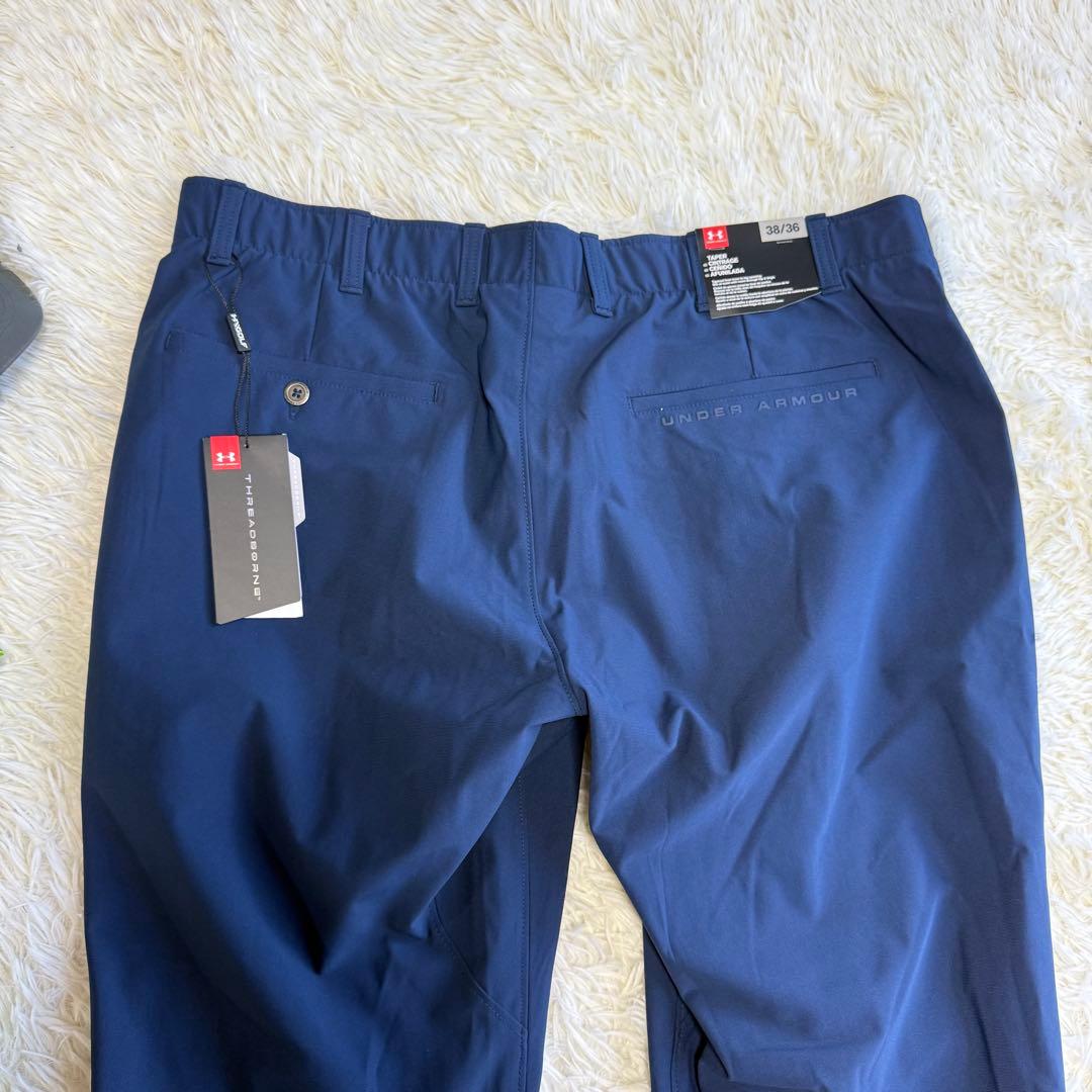 【アンダーアーマー】新品ダグ付 ストレッチパンツ ネイビー XXLサイズ メンズ