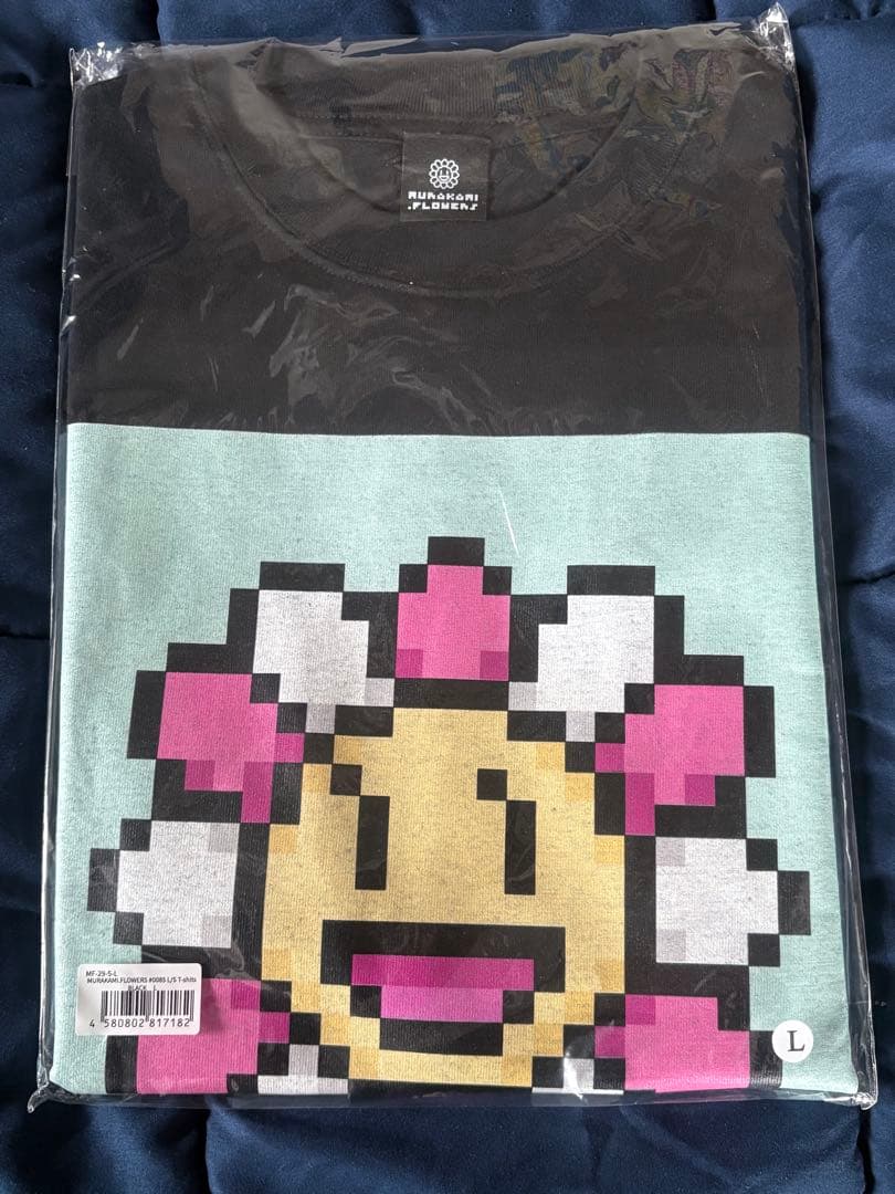 村上隆ドットフラワーロングTシャツ ホワイト &ブラック L / XXL