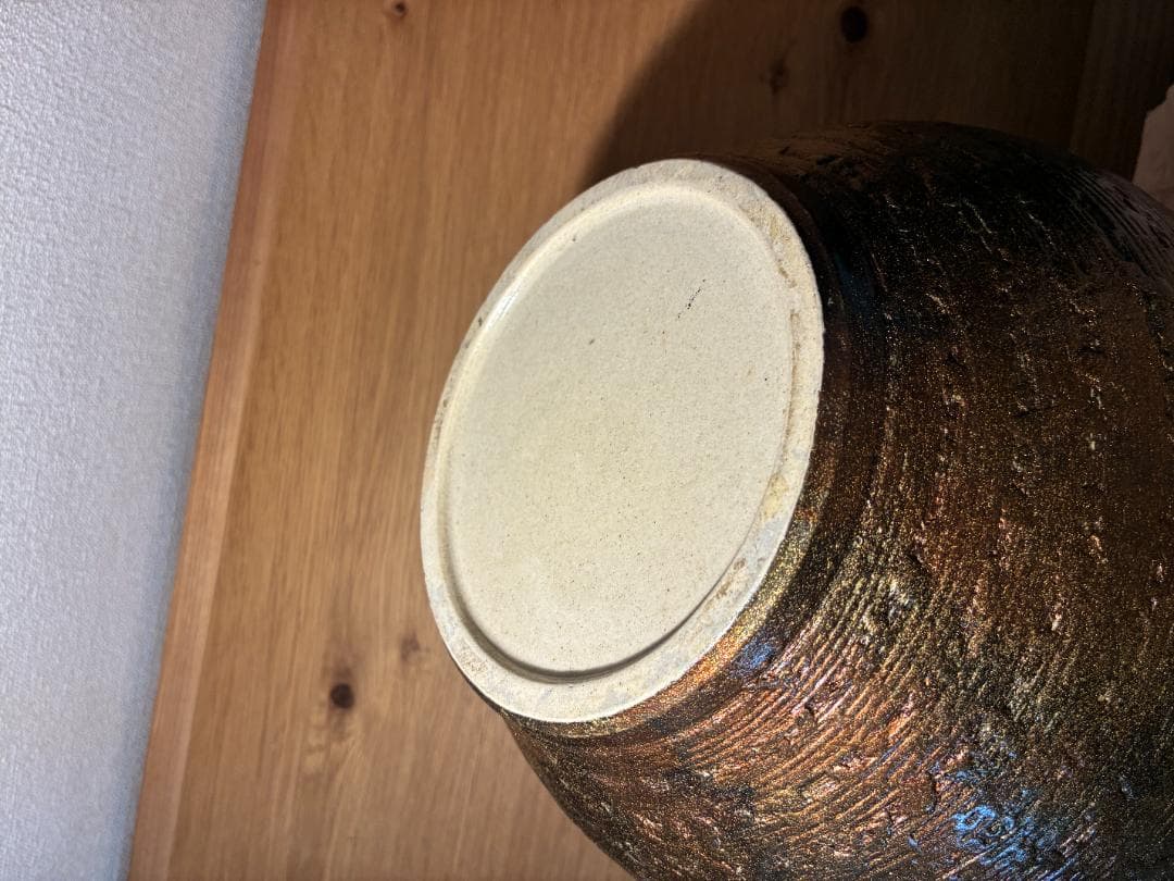 113 [箱付き] 金箔工芸 古代宝 古錦壺 花瓶