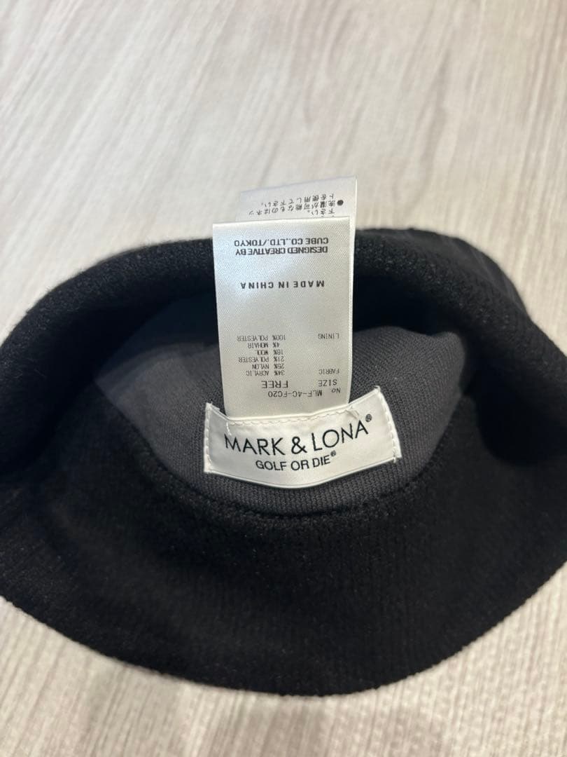 【未使用に近い】マーク＆ロナ ニット帽 帽子 ゴルフ MARK＆LONA ゴルフ