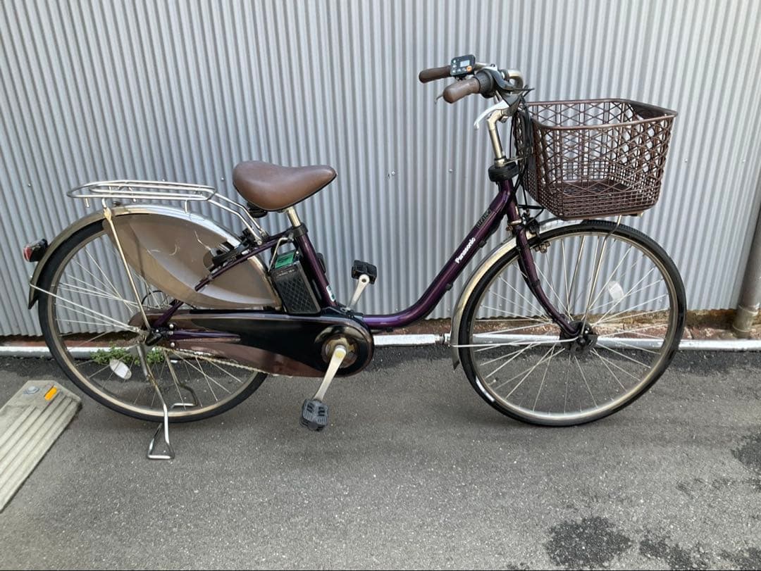 パナソニック新機種電動アシスト自転車viviDX26インチパープルボディー